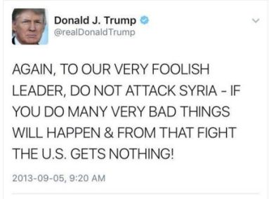 Trump do not attack Syria